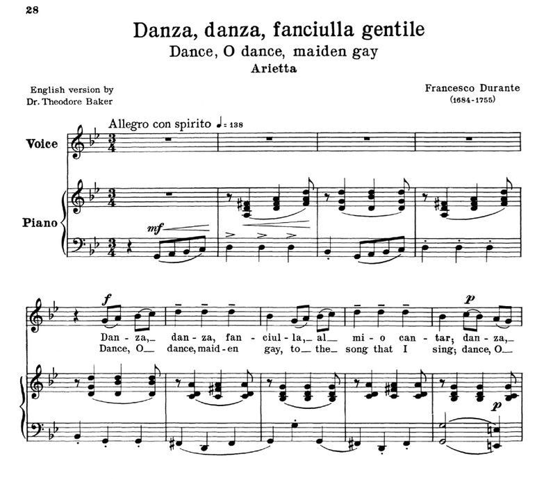 Danza, danza, fanciulla; Low Voice in G Minor, F.D...