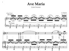 Ave Maria D. 839  in C Major (High Soprano/Tenor)