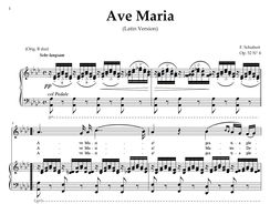 Ave Maria, D. 839 in A-Flat Major (Mezzo//Tenor)