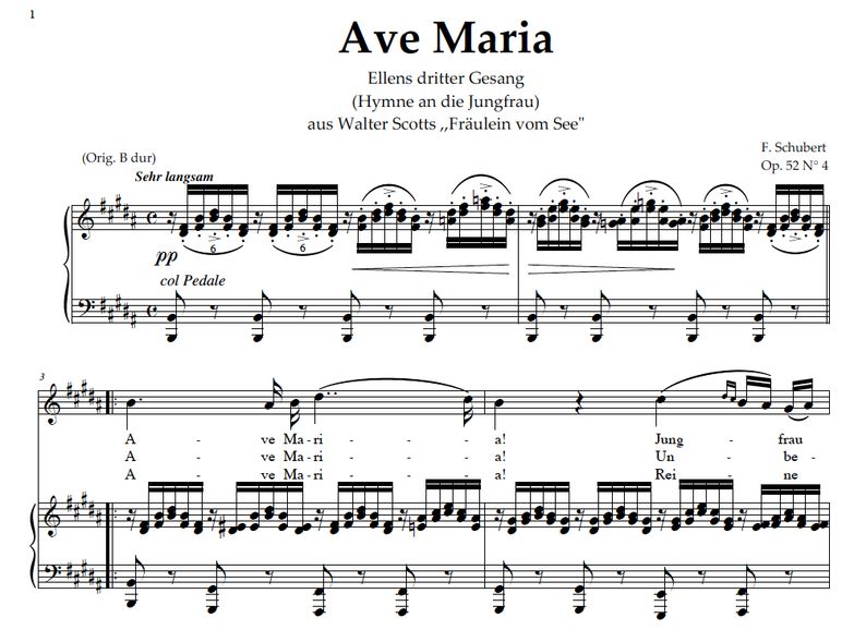 Ave Maria D.839, H-Dur. F. Schubert. Digital Editi...