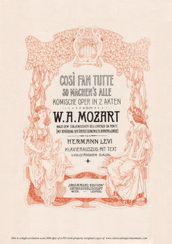Cosi fan tutte, UE (VA 1666) Reprint from Breitkop...