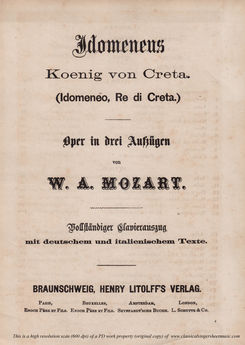 Idomeneo, Ed. Braunschweig-Litollf 147 (1901), Voc...