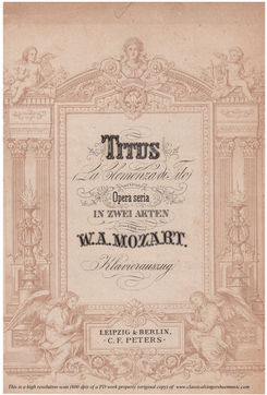 La clemenza di Tito, Ed. Peters Leipzig (1870), Vo...