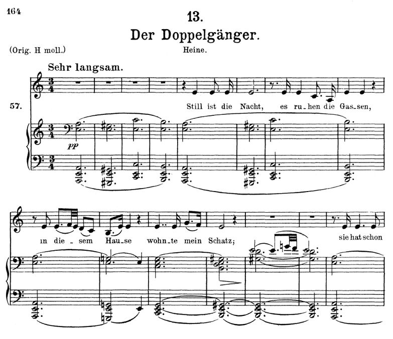 Der Doppelgânger, D.957-13 in A Minor. F. Schubert...