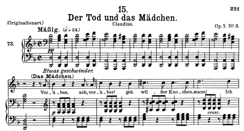 Der Tod und das Mädchen D.531 in D Minor. F. Schub...