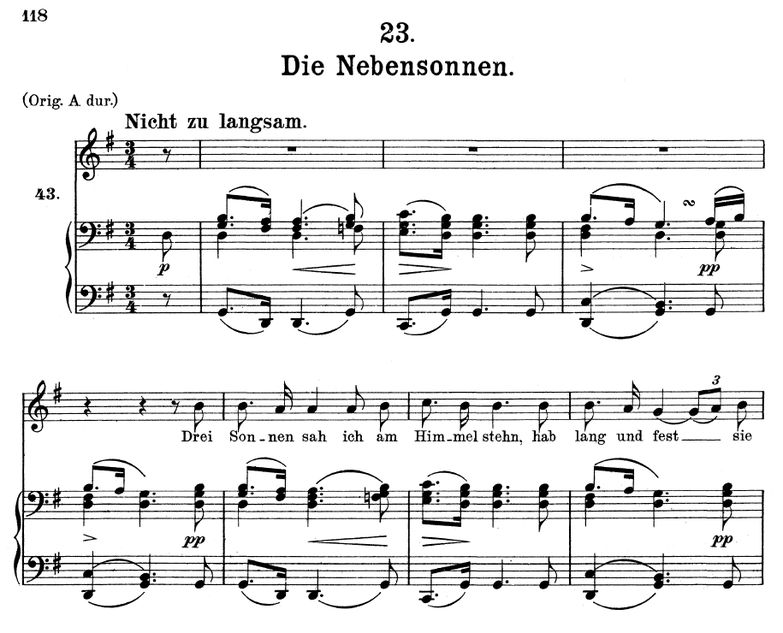 Die Nebensonnen D.911-23 in G Major. F. Schubert (...