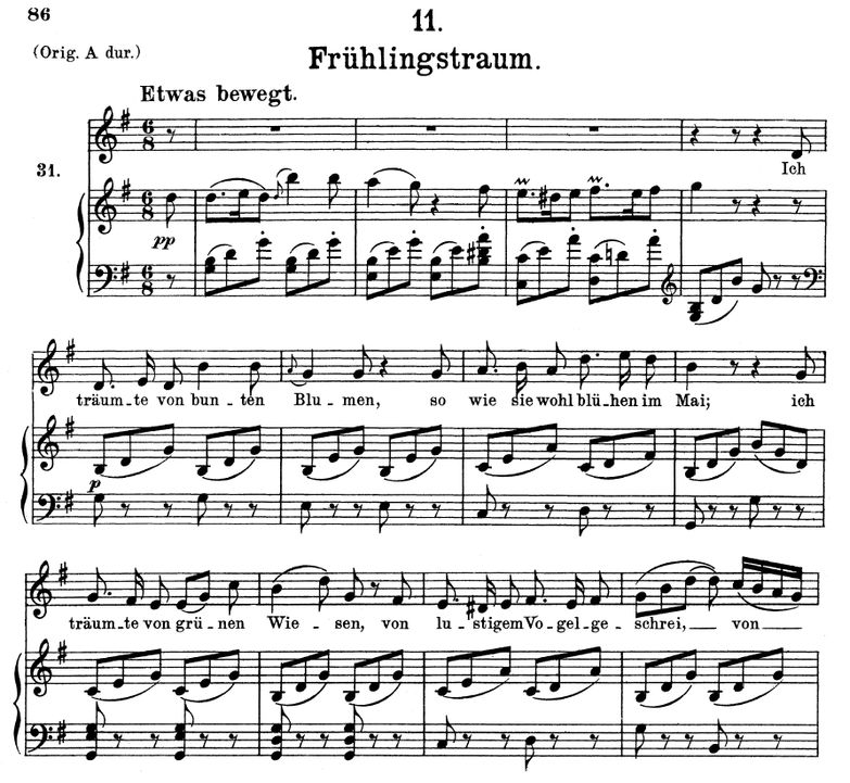 Frühlingstraum D.911-1 in G Major. F. Schubert (Wi...