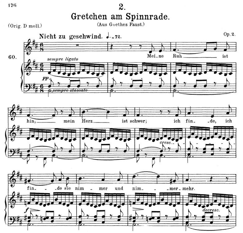 Gretchen am Spinnrade D.118 in B Minor. F. Schuber...