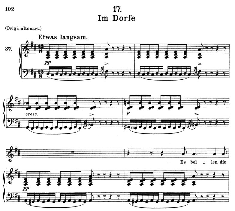 Im Dorfe D.911-17 in D Major. F. Schubert (Winterr...