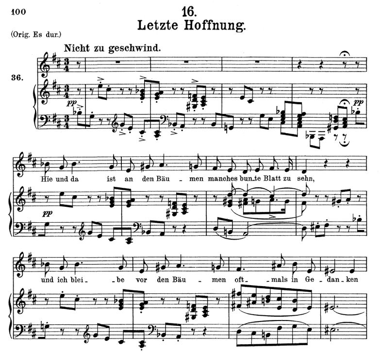 Letzte Hoffnung D.911-16 in D Major. F. Schubert (...