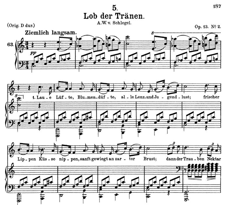 Lob der Tränen D.711 in C Major. F. Schubert. Vol ...