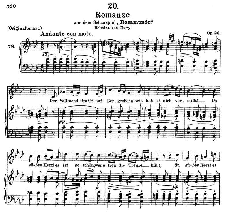 Romanze D.797 in F Minor. F. Schubert. Vol I. Pete...