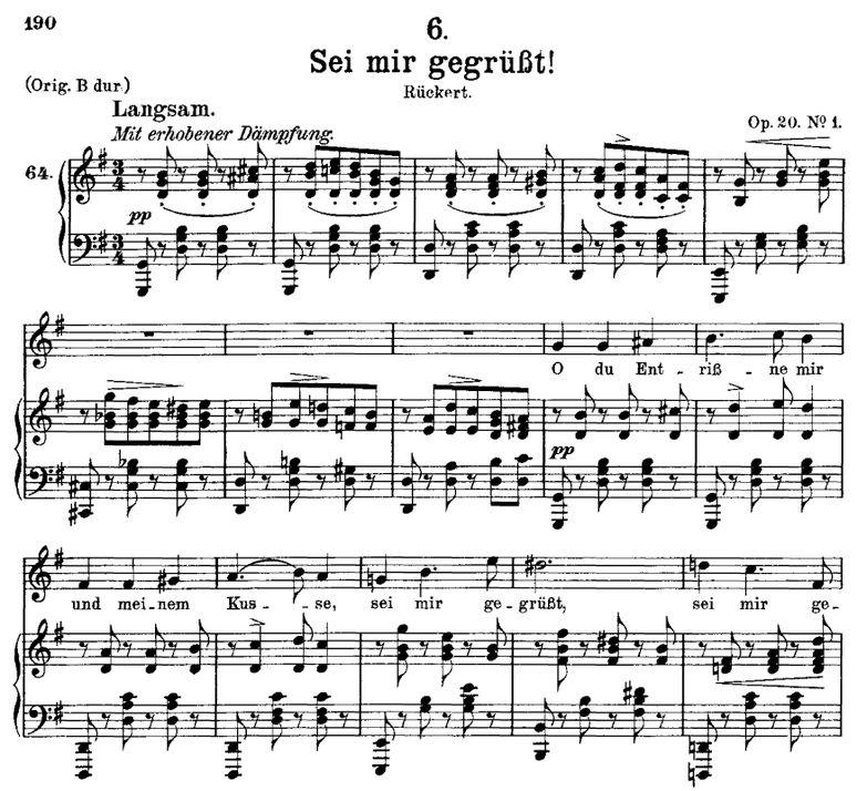 Sei mir gegrüsst! D.741 in G Major. F. Schubert. V...