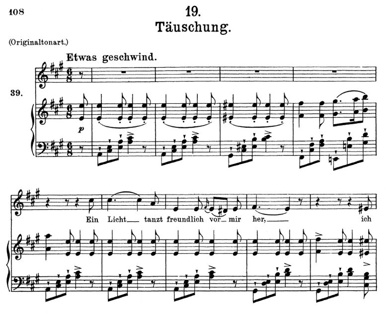 Täuschung D.911-19 in A Major. F. Schubert (Winter...