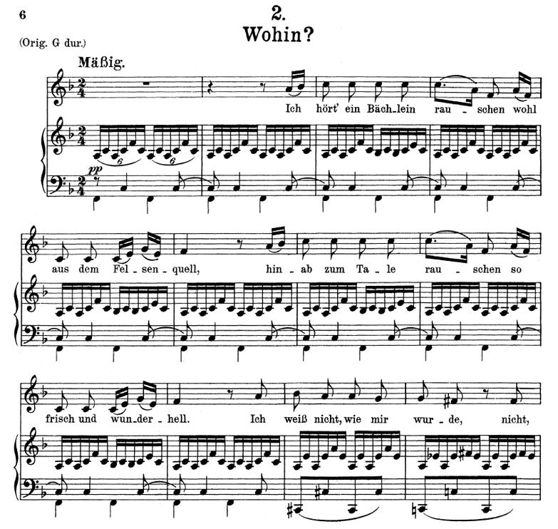 Wohin D.795-2 in F Major. F. Schubert (Die Schöne ...