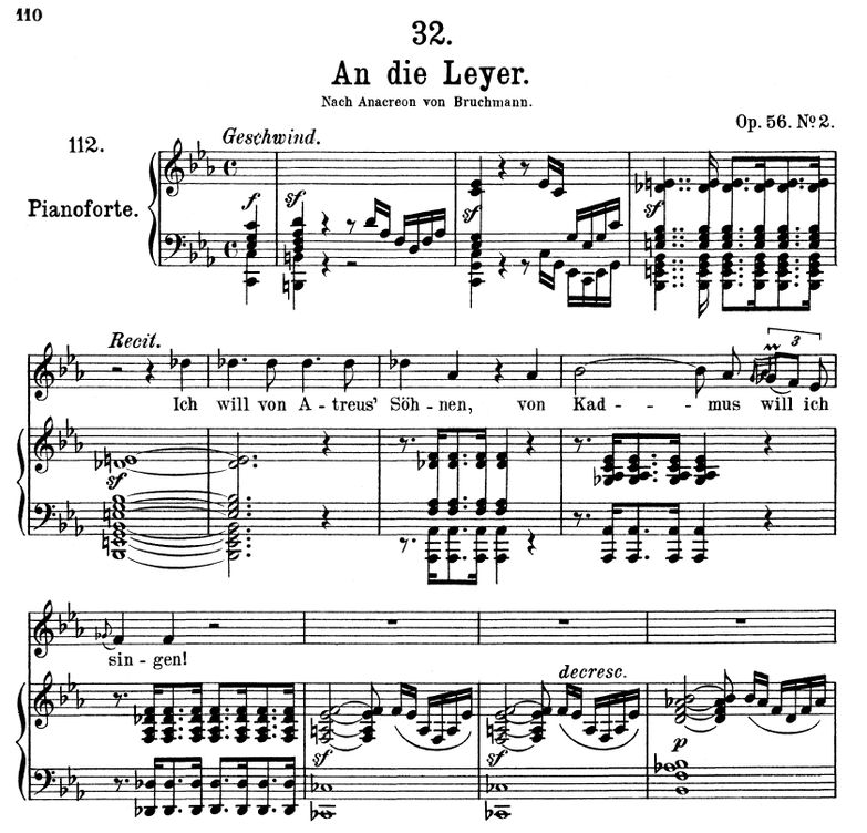 An die Leier D.737 in E Flat Major. F. Schubert. V...