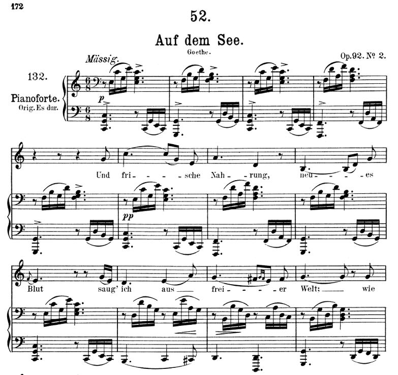 Auf dem See D.543 in C Major. F. Schubert. Vol II....