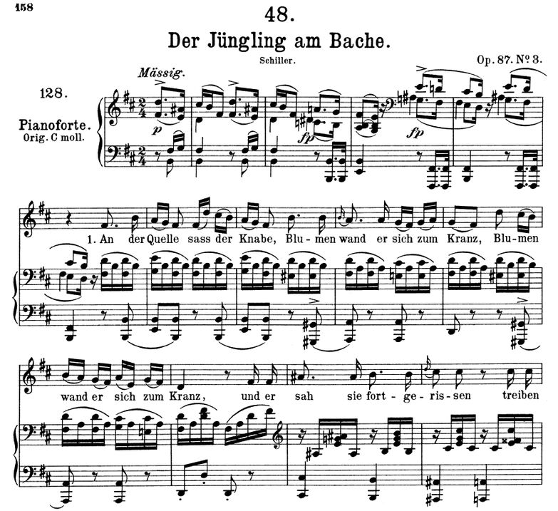 Der Jüngling am Bache D.638 in B Minor, F. Schuber...