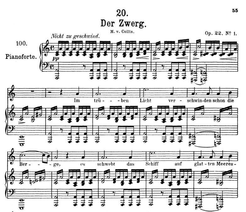 Der Zwerg D.771 in A Minor, F. Schubert. Vol II. P...