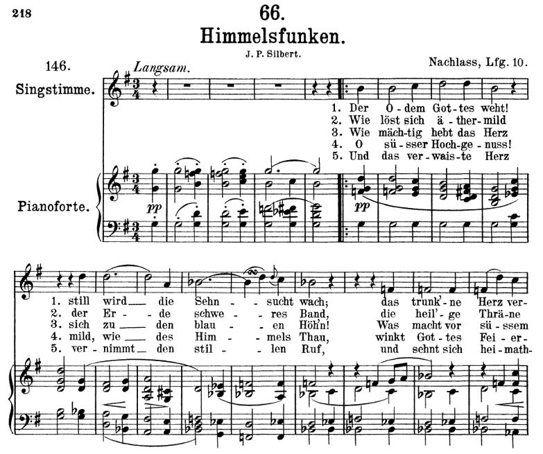 Himmelsfunken D.651 in G Major. F. Schubert. Vol I...