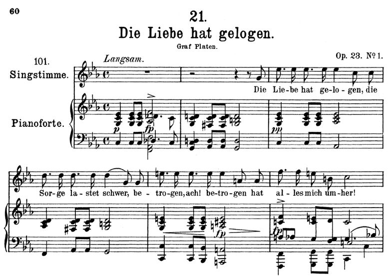 Die Liebe hat gelogen D.751 in C Minor, F. Schuber...