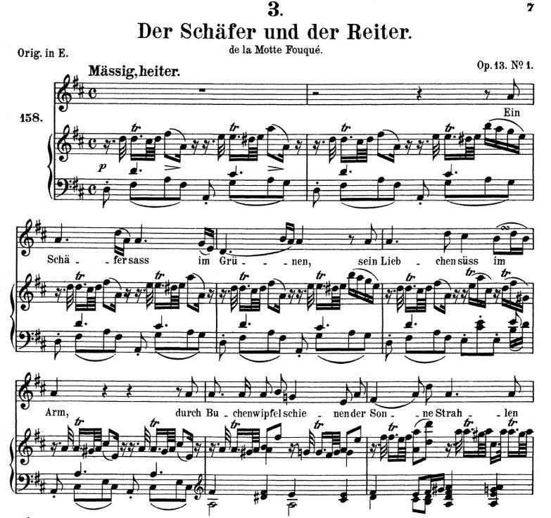 Der Schäfer und der Reiter D.517 in D Major. F. Sc...