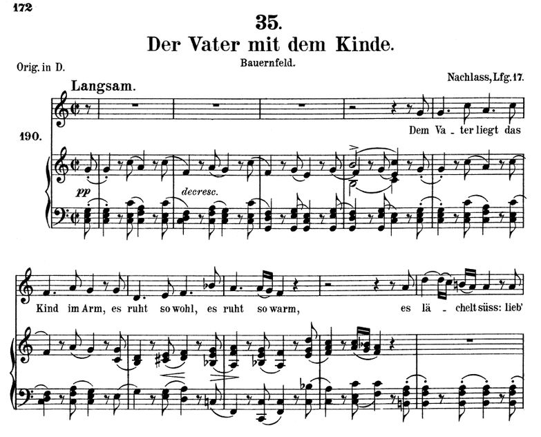 Der Vater mit dem Kinde D.906 in C Major. F. Schub...