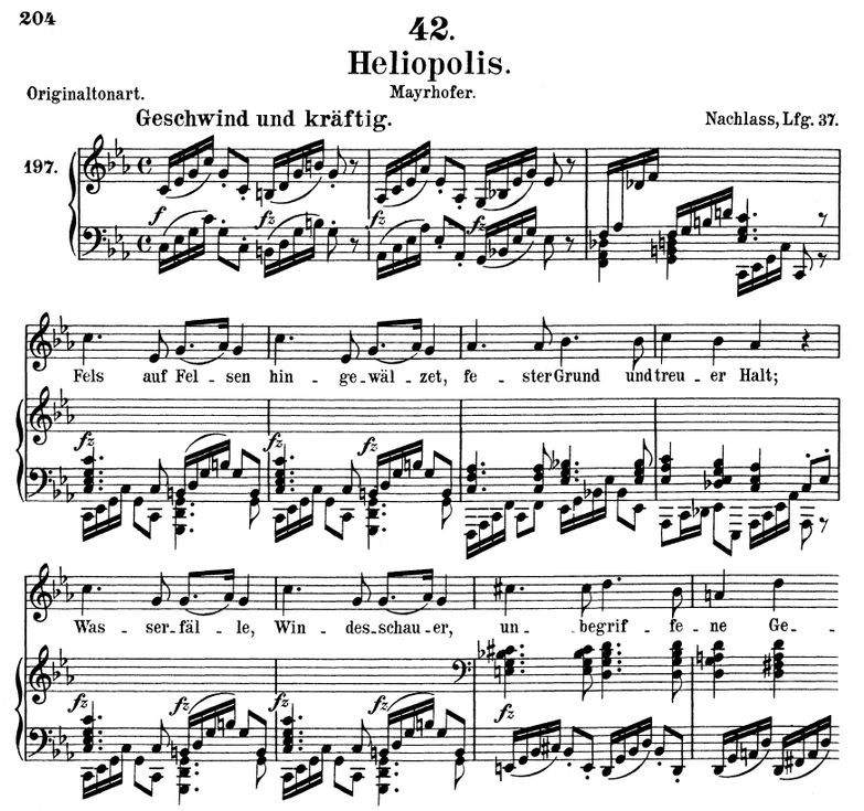 Heliopolis D.754 in C Minor.  F. Schubert. Vol III...