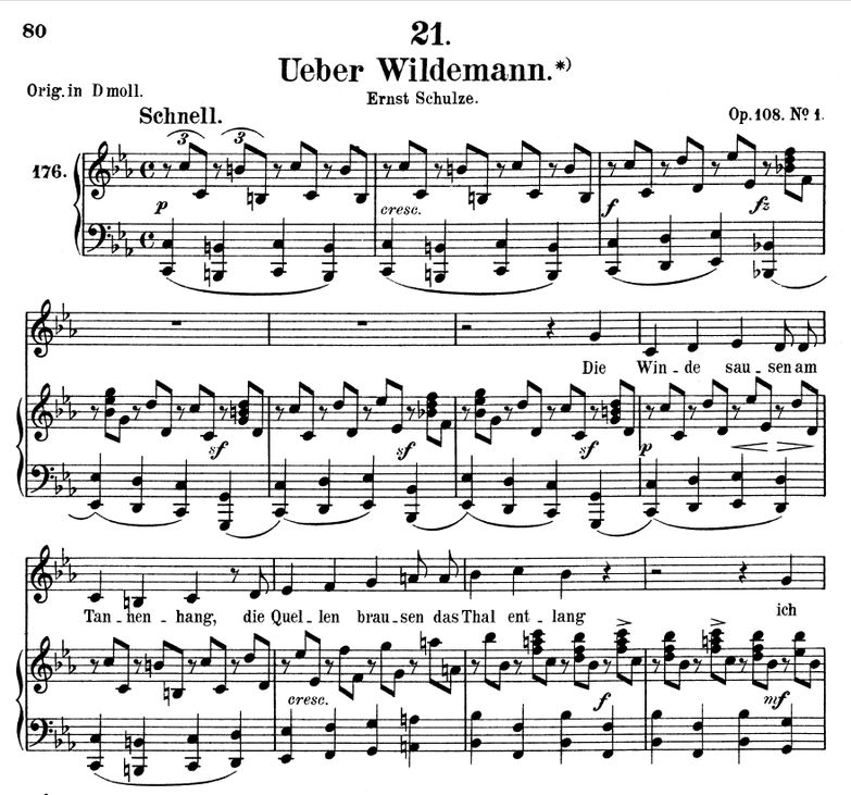 Über Wildemann D.867 in C Minor. F. Schubert. Vol ...