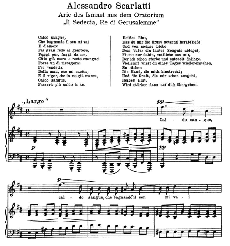 Caldo sangue. A. Scarlatti. Arie des Ismael aus de...