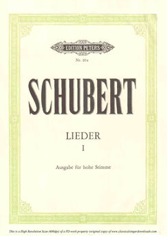 F. Schubert Lieder for High Voice (Peters/Friedlae...