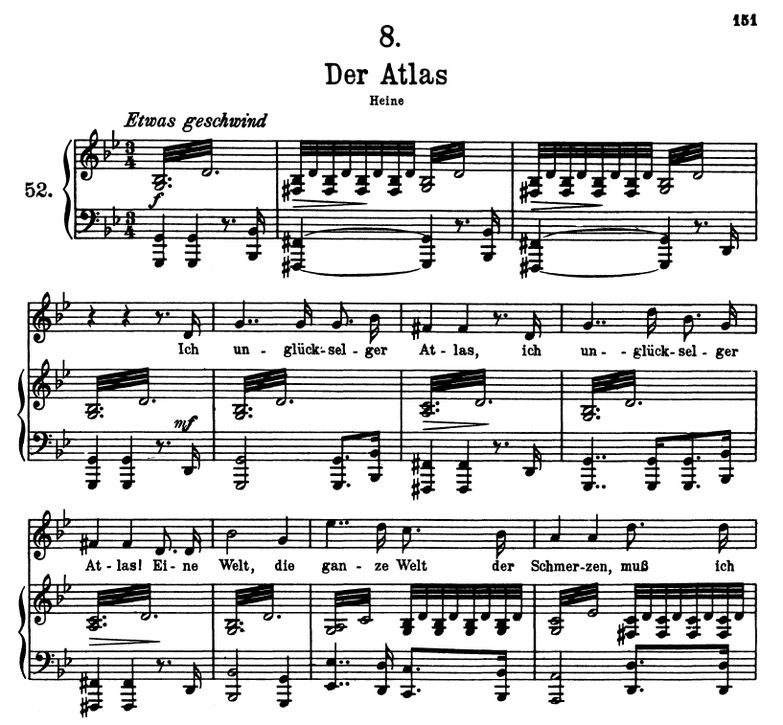 Der Atlas D.957-8 G Moll. F. Schubert. Band I. Pet...
