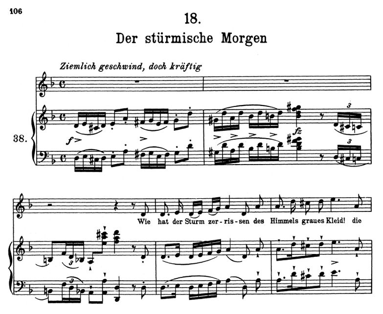 Der stürmische Morgen D.911-18 D Moll. F. Schubert...