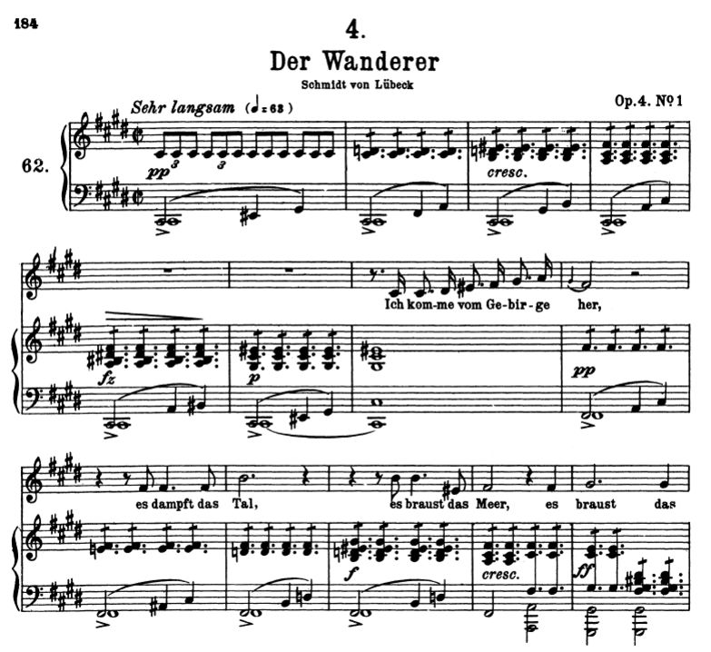 der Wanderer D.493 Cis-Moll. F. Schubert. Band I. ...