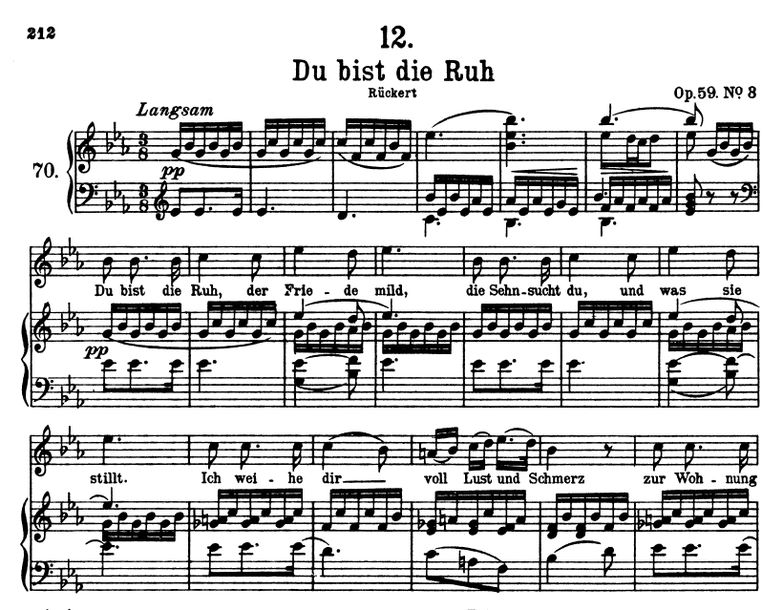 Du bist die Ruh D.776 Es-Dur, F. Schubert. Band I....