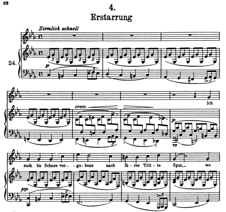 Erstarrung D.911-4 C Moll, F. Schubert. Band I. Pe...