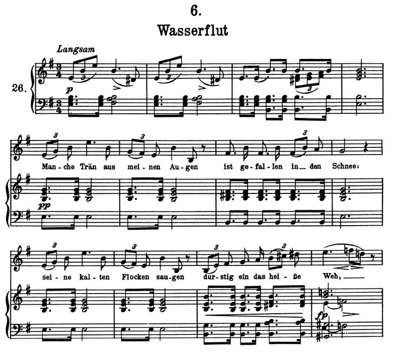 Wasserflut D.911-6 e-moll, F. Schubert. Band I. Pe...