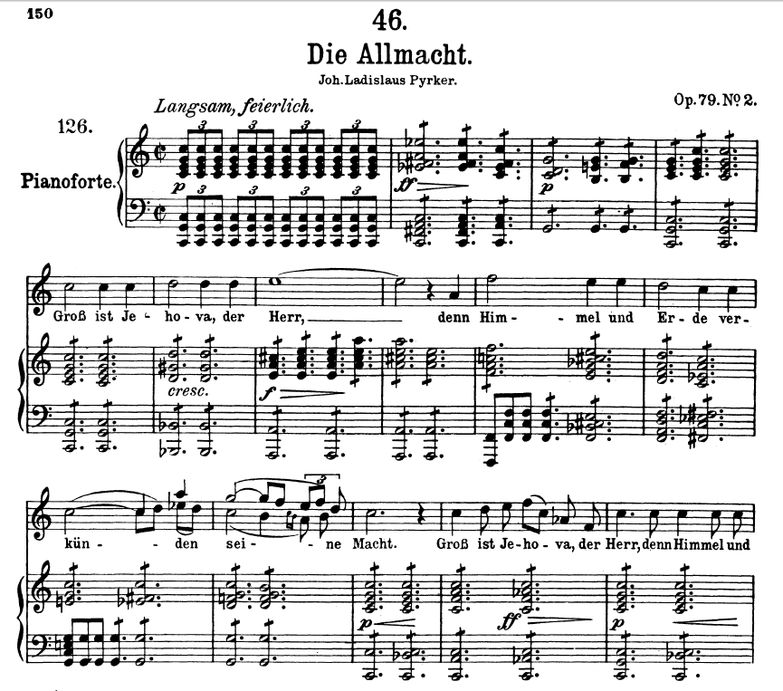 Die Allmacht D.852 C Dur, F. Schubert. Band I. Pet...