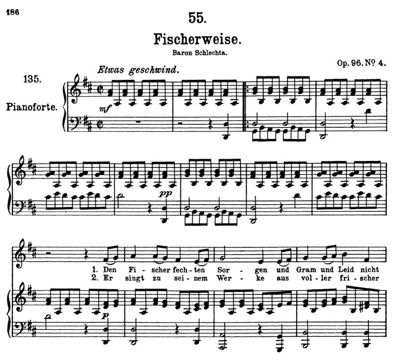Fischerweise D.881 D Dur, F. Schubert. Band I. Pet...