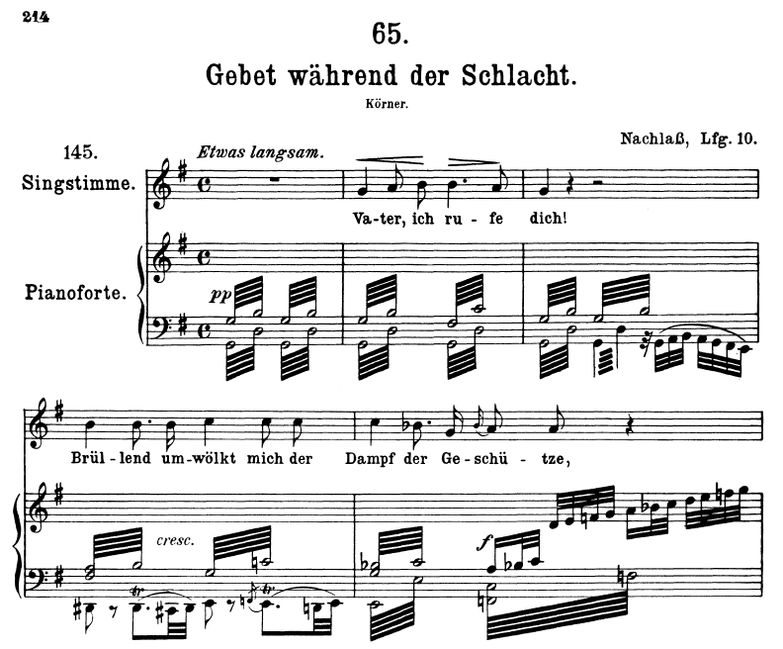 Gebet während der Schlacht D.171 G Dur, F. Schuber...