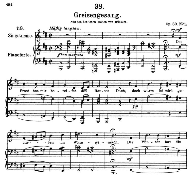 Greisengesang D.778 H Moll, F. Schubert. Band I. P...