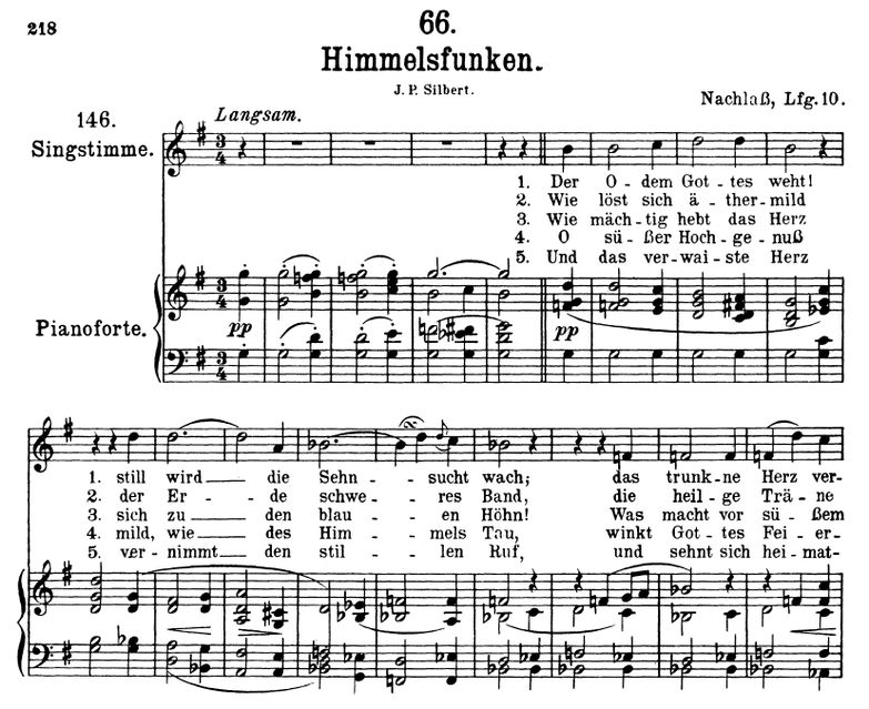 Himmelsfunken D.651 G Dur, F. Schubert. Band I. Pe...
