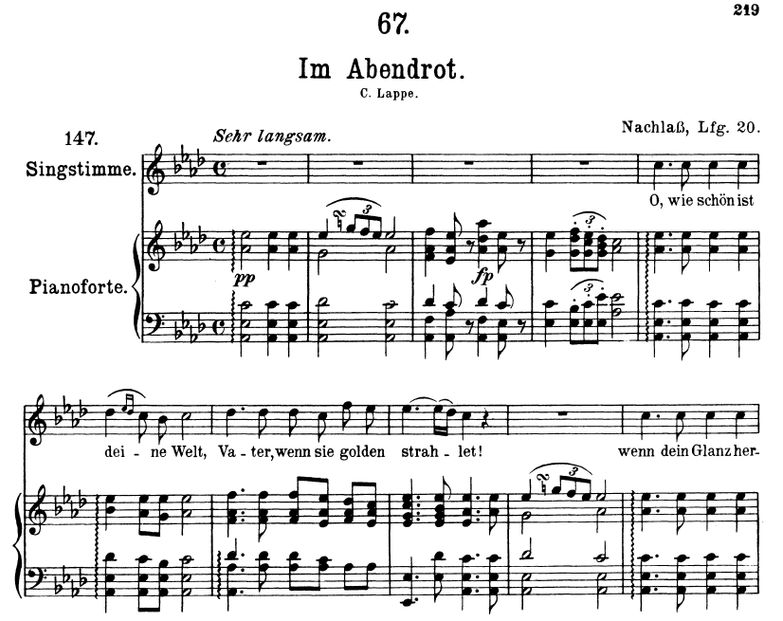 Im Abendrot D.799 As-Dur, F. Schubert. Band I. Pet...