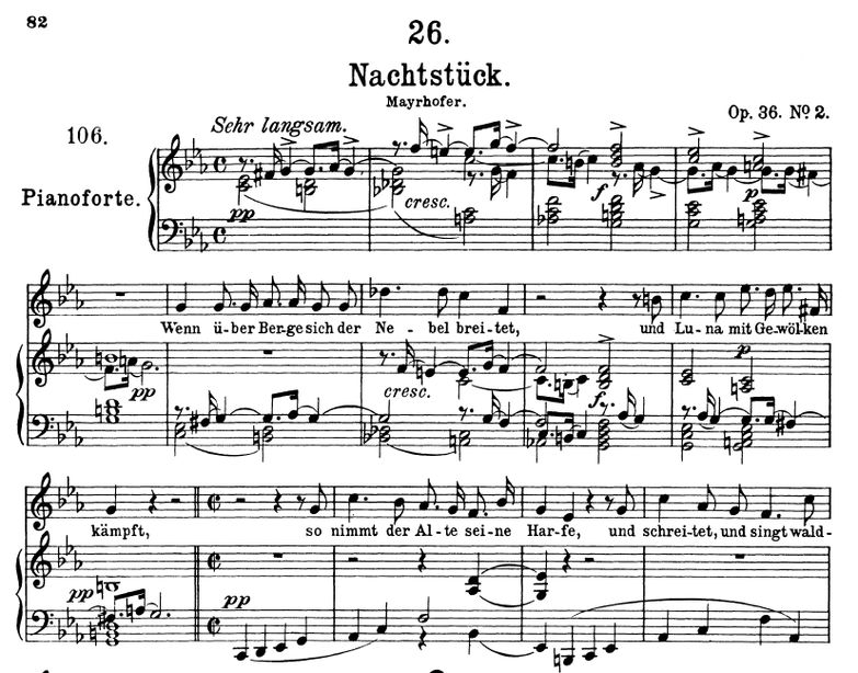 Nachstück D.672 C Moll, F. Schubert. Band II. Pete...