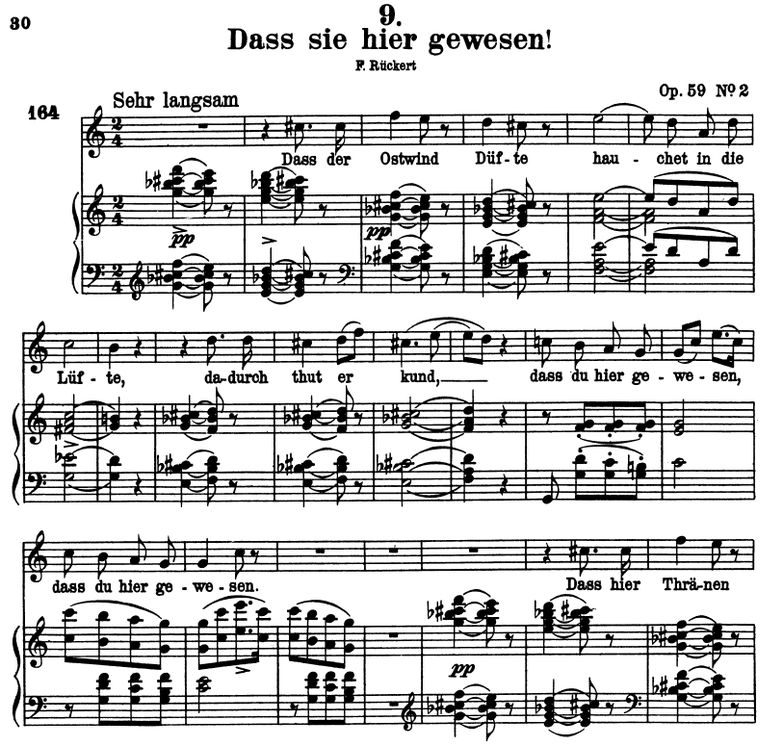 Dass sie hier gewesen D.775 C Dur, F. Schubert. Ba...