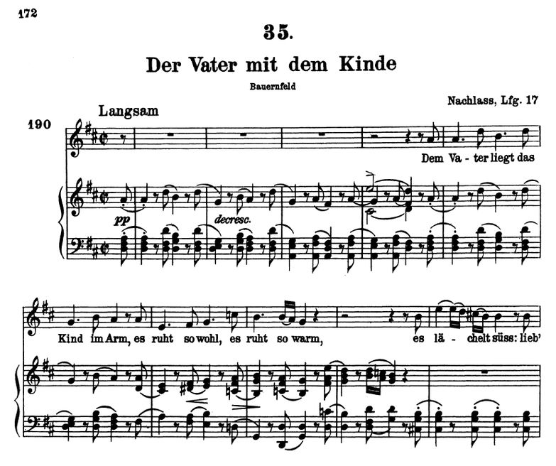 Der Vater mit dem Kinde D.906 D Dur, F. Schubert. ...