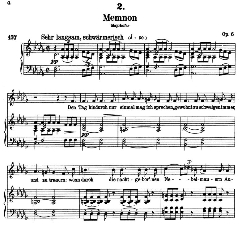 Memnon D.541 Des-Dur, F. Schubert. Band III. Peter...