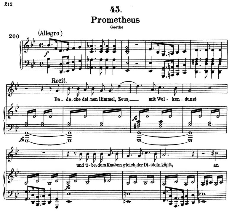 Prometheus D.674, B Dur, F. Schubert. Band III. Pe...