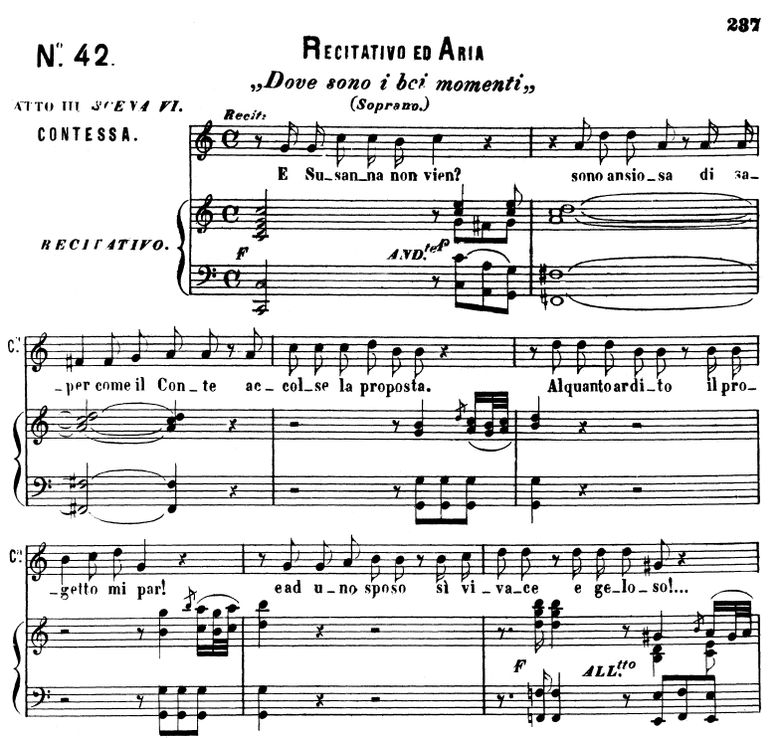 E Susanna non vien...Dove sono (Recitative and Ari...