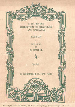 G.F.Haendel: Samson, Vocal Score, Ed. Schirmer (19...
